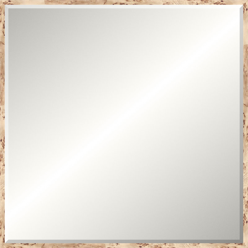 Blonde Burl Mirror, Large Rectangle