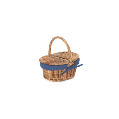 Wicker Child Sized Picnic Basket with Lining
