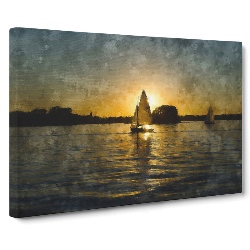 Sailboats On The Lake - Wrapped Canvas, 50cm H x 76cm W x 3cm D
