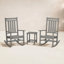 Rocker Estate 3-Piece Rocking Chair Set with Long Island 18" Side Table