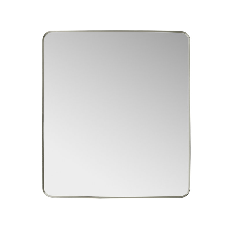 Markhai Modern Accent Mirror, 36'' x 18'', Satin Nickel