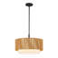  1-light Rattan Pendant Light With Diffuser 