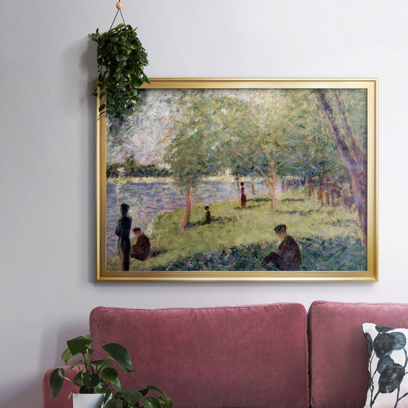 «Study For Sunday On La Grande Jatte», reproduction d'art sur toile, H 30 po x l 44 po x P 1,5 po, Or