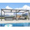 Cadre de toit en forme de pergola en aluminium blanc 11 po x 21 po