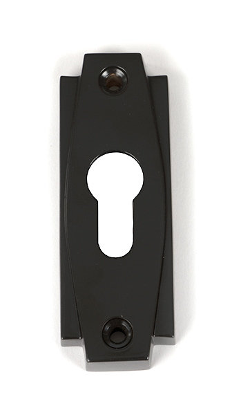 Art Deco Bronze Euro Escutcheon, Aged Bronze