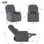3-Position Padded Seat Upholstered Recliner with Adjustable Legrest and Backrest-1379024516