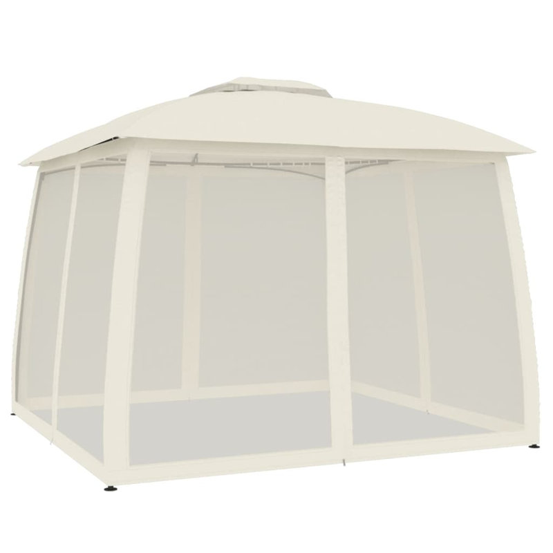 3m x 3m Powder Coated Steel Gazebo, Cream