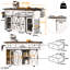 144.4 cm W Kitchen Island with-736941859
