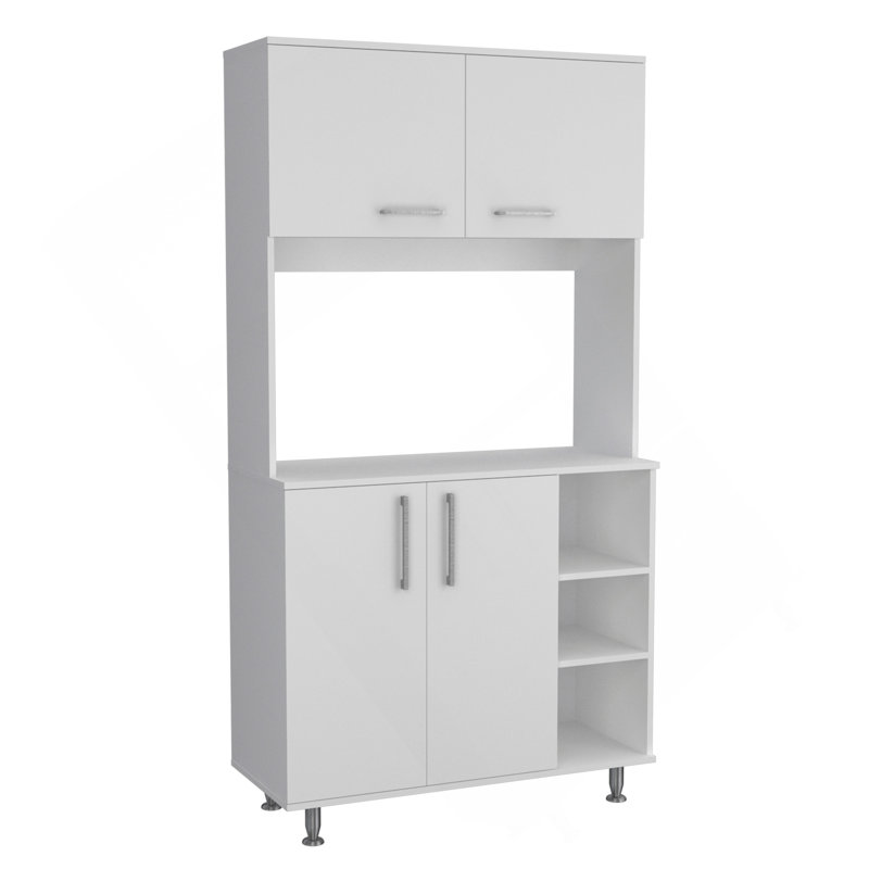 Colorado Pantry Cabinet, Three Open Shelves, White
