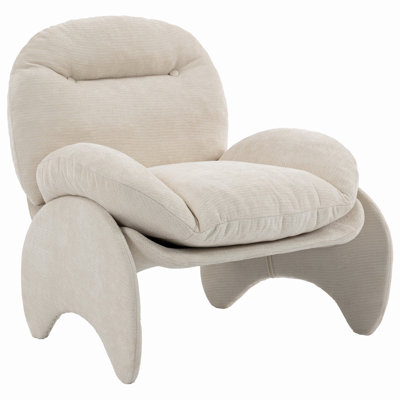 Fauteuil d'appoint en forme de crabe amusant et doux en tissu chenille Family Time