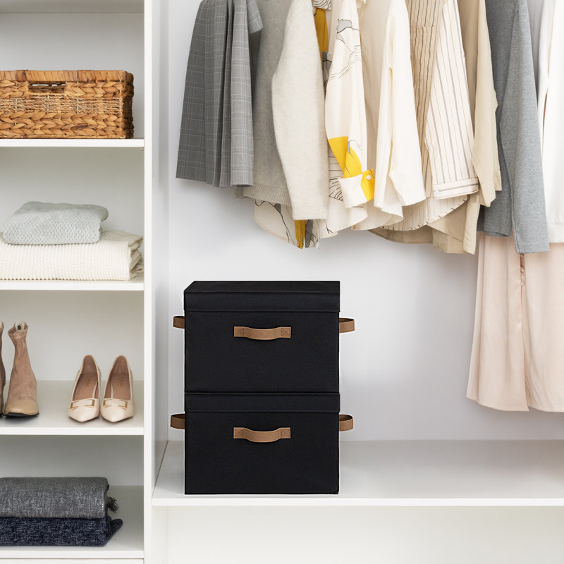 Closet Storage Bins, Black