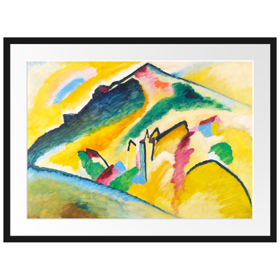 Wassily Kandinsky - Herbstlandschaft - Im Bilderrahmen Mit Galerie-Passepartout