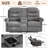 Manual Reclining Loveseat Sofa With Cup Holders & Storage Console For Living Room, RV, Home Theater-1972301064