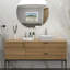 Lavabo de salle de bain vasque carrée 15,69 "x 15,69" en céramique blanche