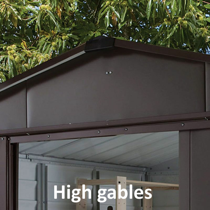 10 ft. W x 6 ft. D Metal Apex Garden Shed