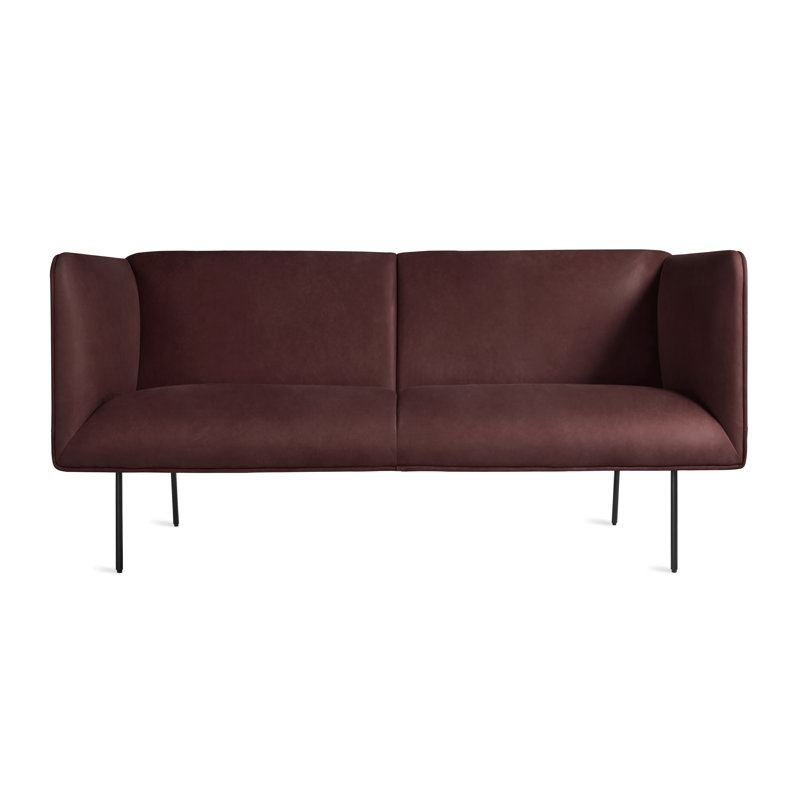 Dandy Sofa, 32" H x 86" W x 37" D, Oxblood Genuine Leather