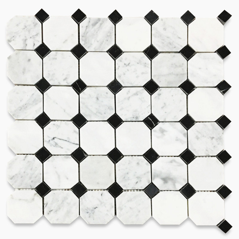 Carreau de mosaïque pour mur et plancher en marbre 12 po x 12 po