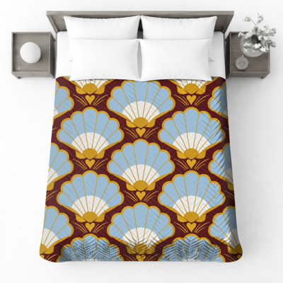 Scallop Shell Pattern Quilted Bedspread All Sizes