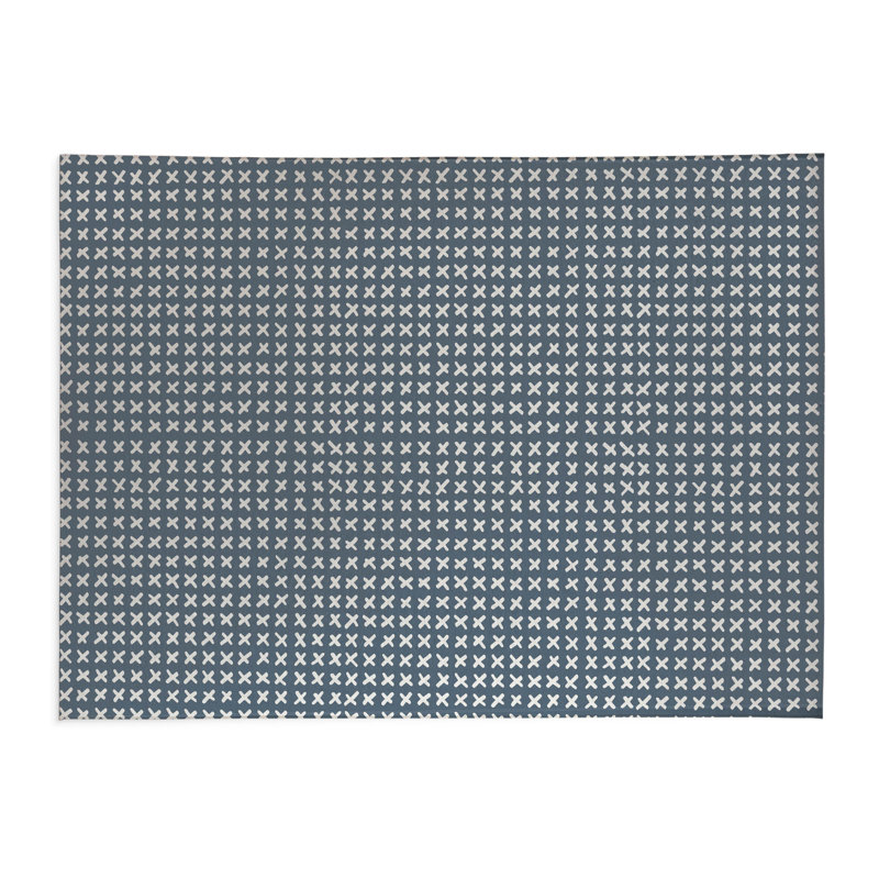 Tapis de bureau Cross Cross, L 3 pi x L 2 pi, Bleu