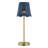 18" Metal Table Lamp With Blue Shade-1957445986