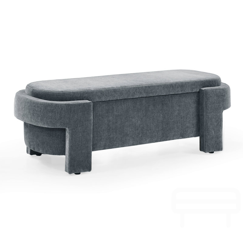 Kamrul Upholstered Storage Bench, Gray
