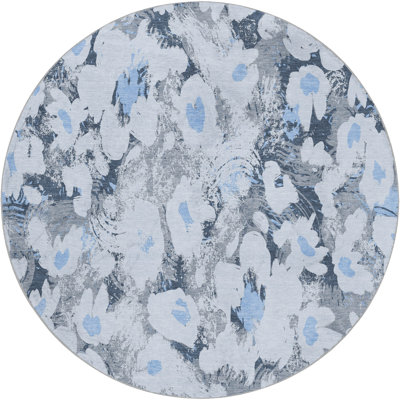 Premium Machine Washable Dream Shag ADS538 Floral Rug