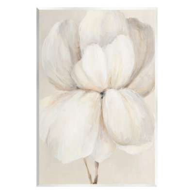 White Flower Blossom Wall Plaque Art by Patricia Pinto