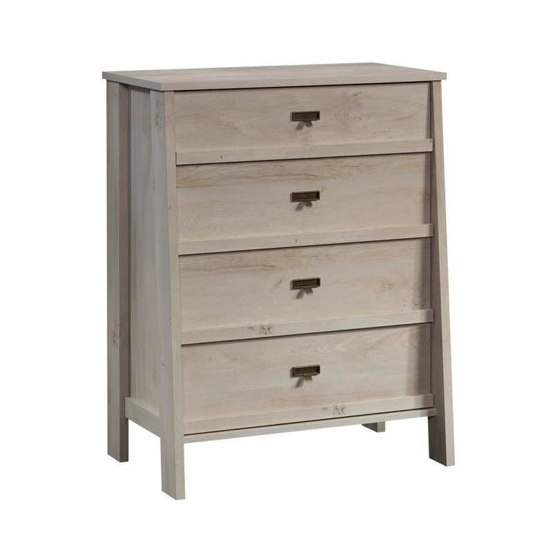Commode 4 tiroirs, finition grise