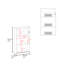 Pharmacie H 25,7 po, 1 porte, 3 tablettes, 1 miroir