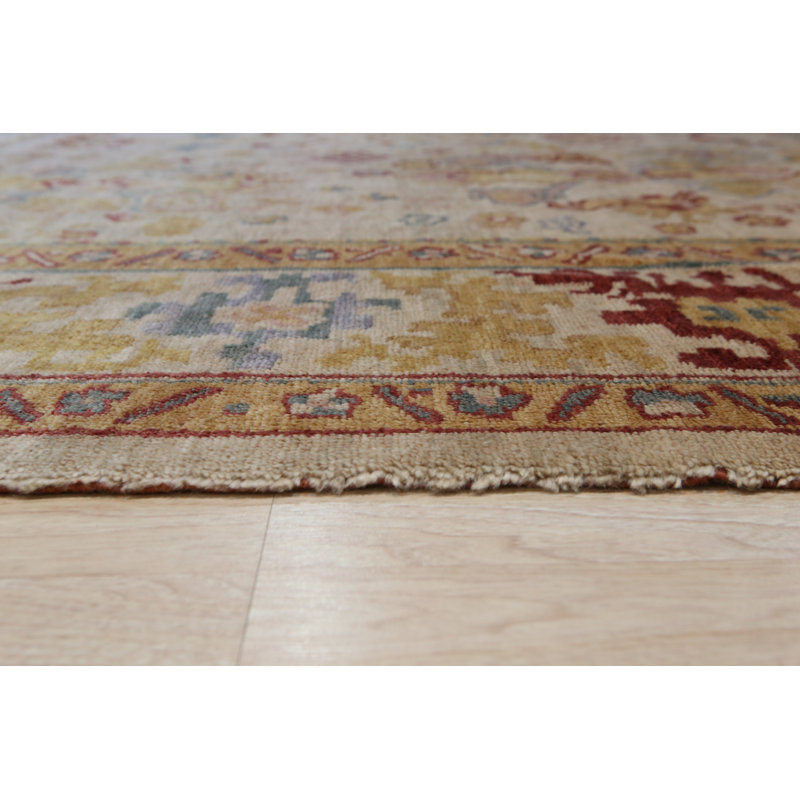 Beige Hand Knotted Area Rug