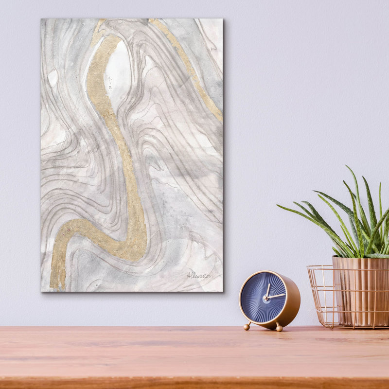«Shimmering Water 3 Neutral» par Albena Hristova, art mural en verre acrylique, H 16 po x l 12 po x P 0,13 po