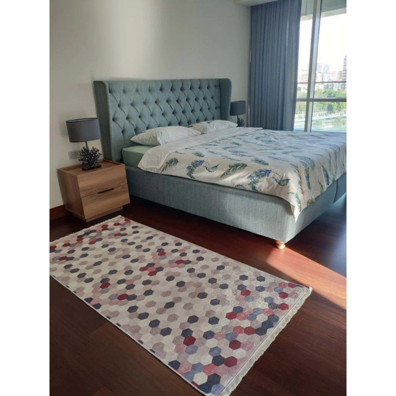 Tapis Matarranz avec envers antidérapant, Square 2'7"