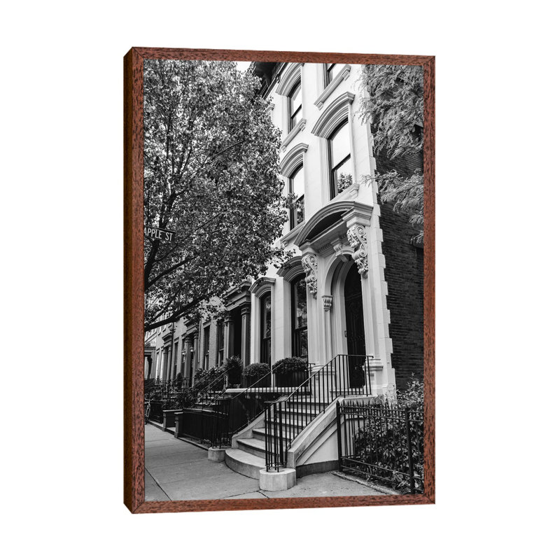 Brooklyn Heights 1 Piece Wall Art on Canvas, 101.6cm H x 66.04cm W x 3.81cm D, Classic Brown Wood Framed