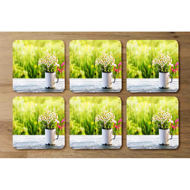 Anyeline Square 6 Piece Coaster Set