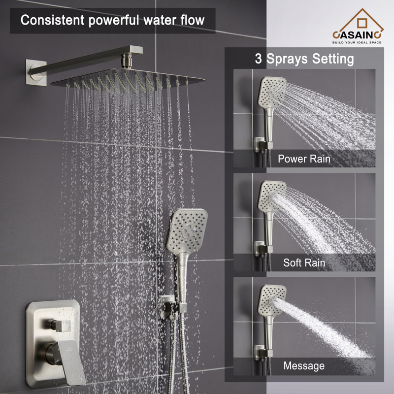 All-In-One Kit with Rough in-Valve, Brushed Nickel