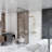 3-Function Wall-Mounted Shower System With Square Rainfall Shower Head, Adjustable Handheld & Tub Spout, Brushed Gold-121925717