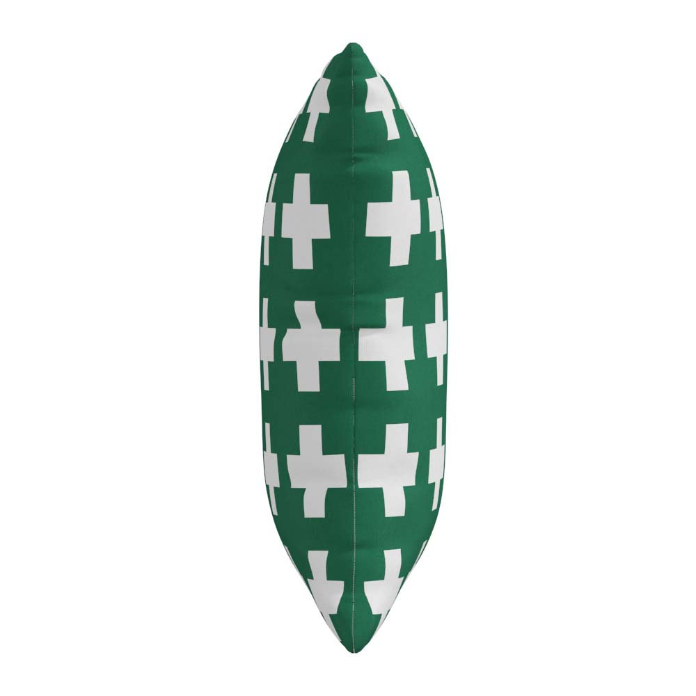 Dema Geometric Indoor/Outdoor Throw Pillow, 22" x 22", Green