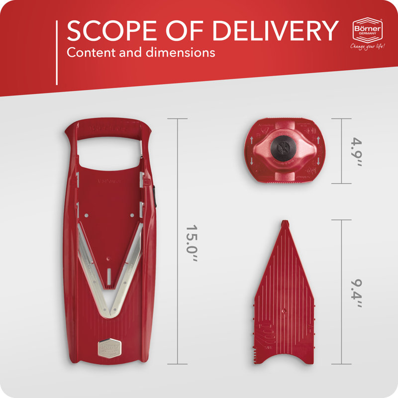 Ensemble de mandoline pour ligne électrique B-Vner V-5, Rouge
