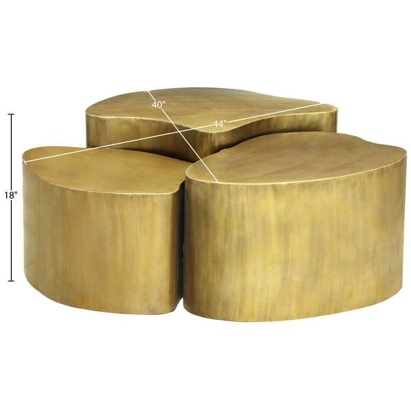 Table basse Banyan, Doré