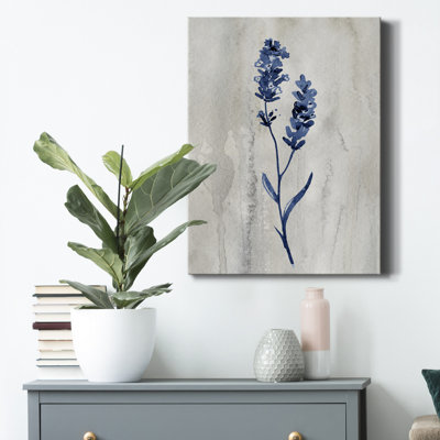 «Indigo Botanical II» par Conrad Knutsen, reproduction d'art sur toile tendue