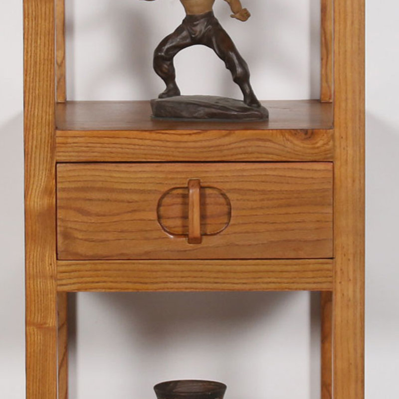 Rangement arrondi en bois massif