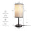Ensemble de lampe de table moderne 16,7 po avec interrupteur à chaîne, ports de charge USB C + A et ampoules incluses-1357333431