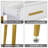White Makeup Vanity Set With 9 LED Bulbs, Cushioned Stool, 3 Storage Shelves And 4 Drawers