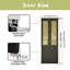 Portes pliantes pliantes en bois manufacturé 30 po x 80 po tissées à la main et imitation rotin avec trousse de quincaillerie-114769558