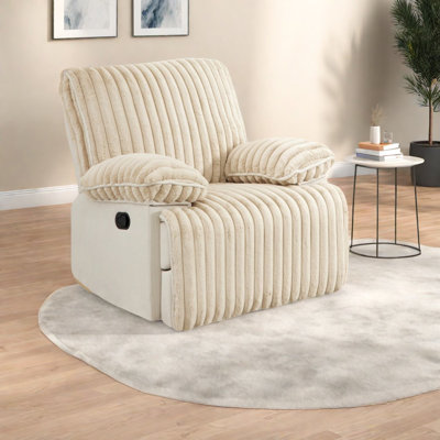 Canapés inclinables compacts ergonomiques en fausse fourrure beige