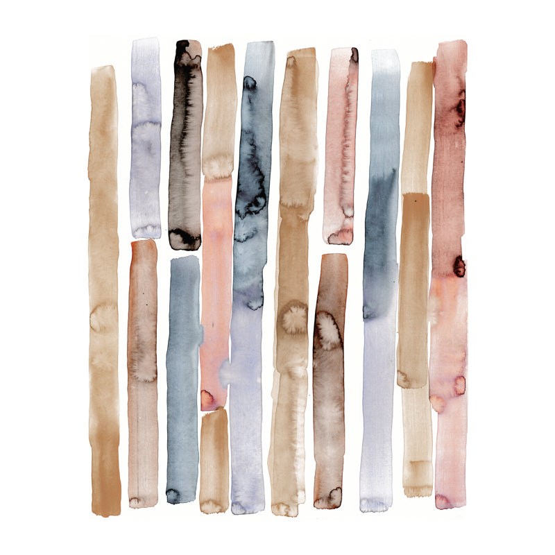 Watercolor Blocks II - Reproduction d'art sur toile tendue, H 18 po x l 12 po