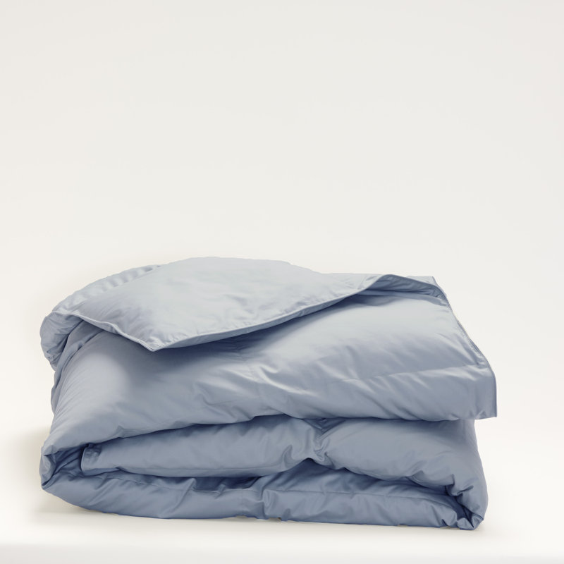 Cuddledown Chroma Down Comforter, Steel Blue, Twin Comforter, Winter