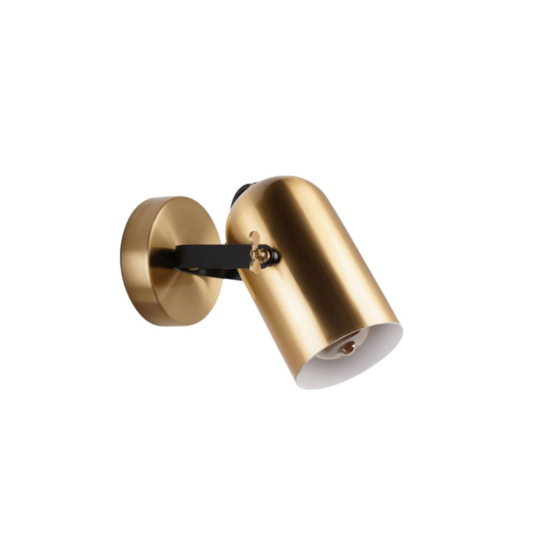 Gold Wall Lamp, Metal Body, 11 x 7.1 inches | E27 Socket, Max 40W | Elegant Design for Living Room & Bedroom | IP20 Rated, Stylish & Functional Lighting Fixture, Base Plate: 4.7 x 1.2 inches, Bulb Not Included