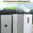8x4 Ft Outdoor Metal Storage Shed. White And Black. Stable Secure. Tilted Roof & Lockable Door. Includes Foundation Enhancements Shed 8ft X 4ft. Galvanized Iron For Strength. Comes With Perks-117455827
