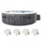 Intex 120 Volt 140 - Jet Plastic Round Inflatable Hot Tub in Gray